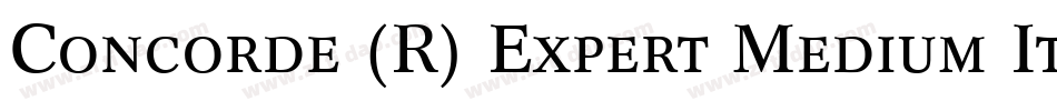 Concorde (R) Expert Medium Italic OsF字体转换